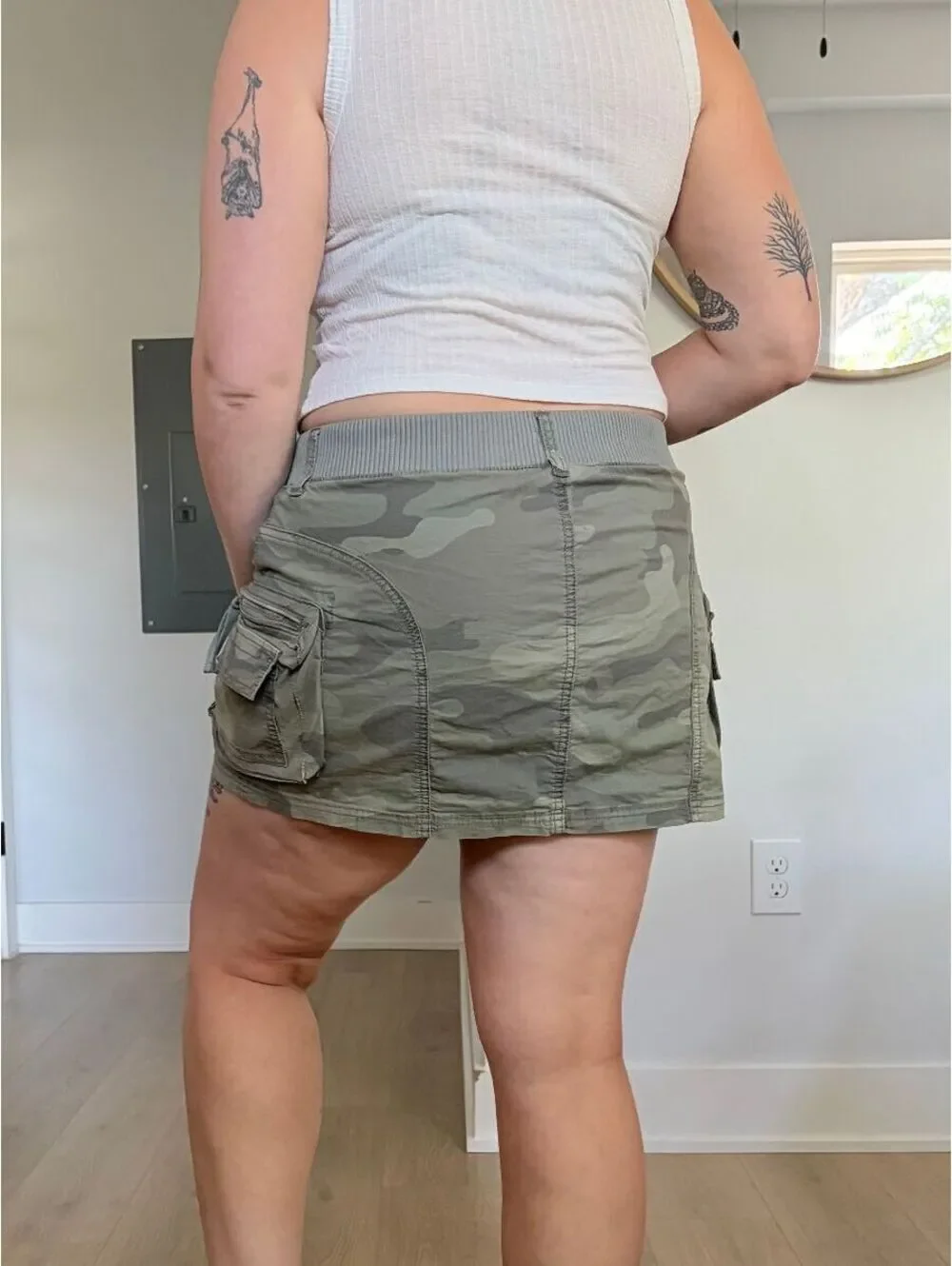 Camo Mini Skirt Cargo Y2K American Eagle Size 10